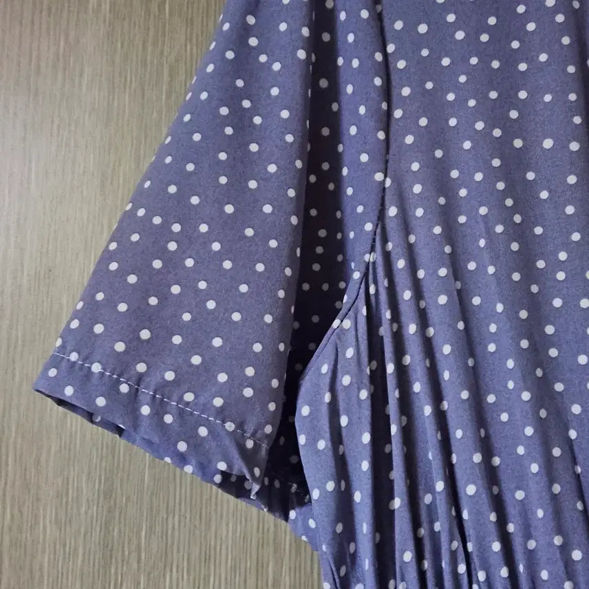 [BUNJANG] 도트 캉캉 롱 원피스 퍼플 55 / 도트 캉캉 롱 원피스 퍼플 55