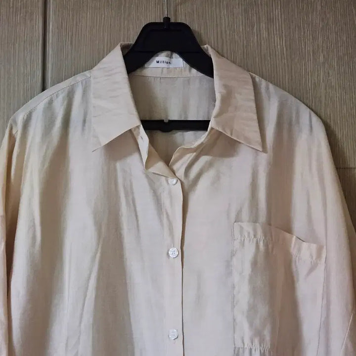 [BUNJANG] Million Beige Oversized Shirt / 밀리언  베이지 오버핏 셔츠 99까지