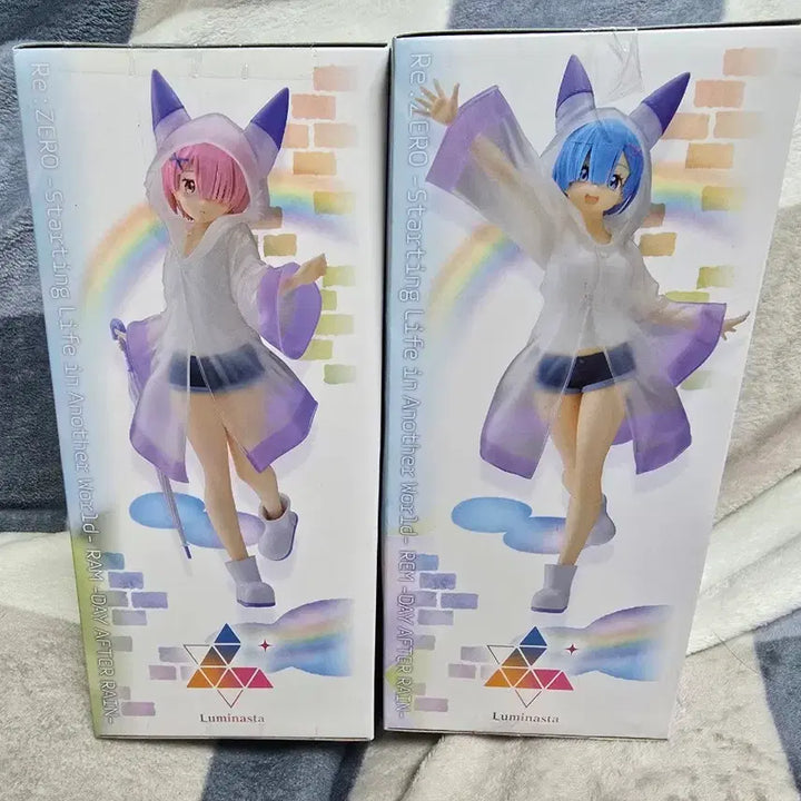 [BUNJANG] Sega Re:ZERO Rem/Ram LuminaSta Raincoat Figure / 세가 리제로 Re:제로부터 렘/람 우비 루미나스타 피규어