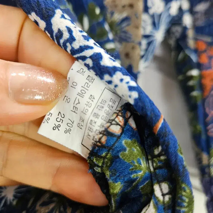 [BUNJANG] Floral Three-Quarter Sleeve Blouse / 플라워 칠부소매 부인복 블라우스 88/보물찾기천사