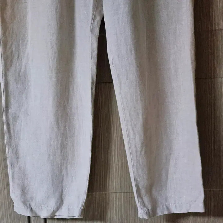 [BUNJANG] Ivory Linen Pants with Waist String (Size 55-66) / 아이보리 린넨 바지 허리끈 55~66 허리밴딩