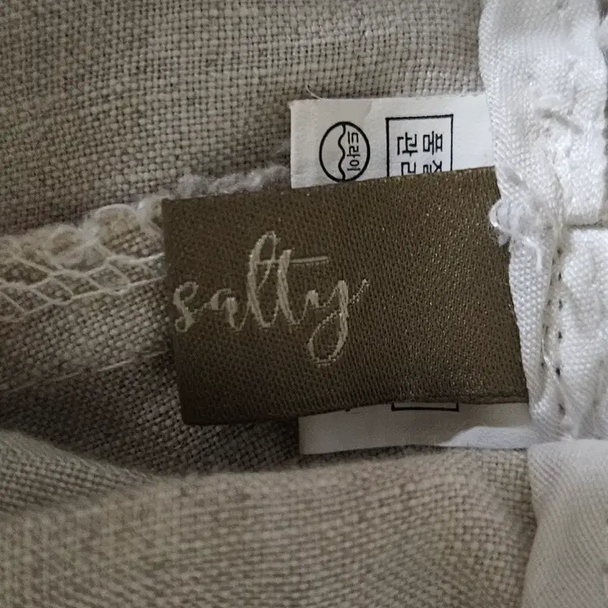 [BUNJANG] Ivory Linen Pants with Waist String (Size 55-66) / 아이보리 린넨 바지 허리끈 55~66 허리밴딩