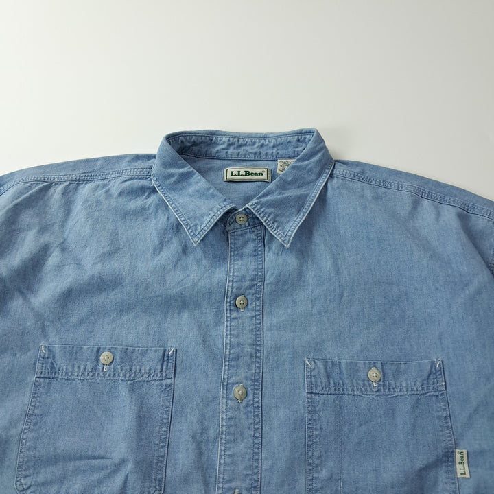 [BUNJANG] L.L.Bean 90s Chambray Short Sleeve Shirt / CK420 XL 엘엘빈 90s 샴브레이 반팔 셔츠 남방