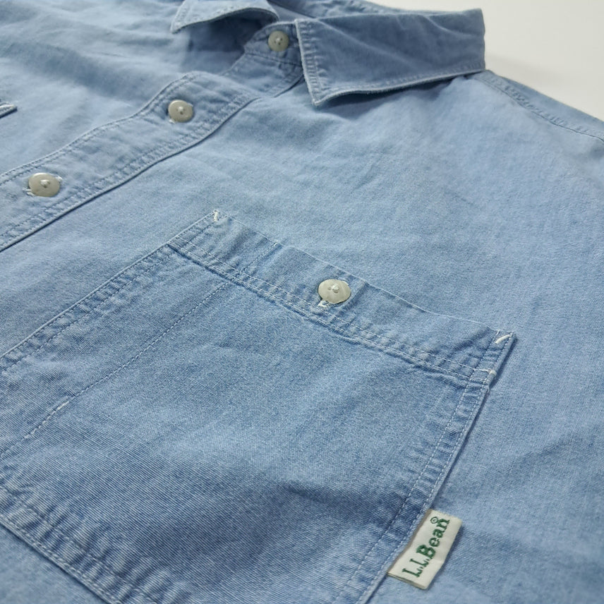 [BUNJANG] L.L.Bean 90s Chambray Short Sleeve Shirt / CK420 XL 엘엘빈 90s 샴브레이 반팔 셔츠 남방
