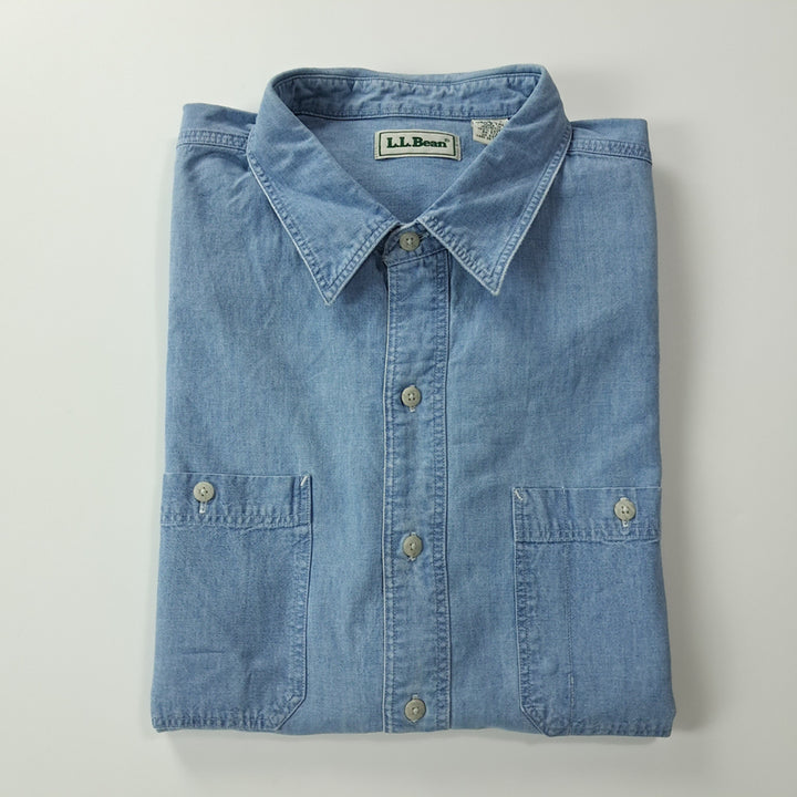 [BUNJANG] L.L.Bean 90s Chambray Short Sleeve Shirt / CK420 XL 엘엘빈 90s 샴브레이 반팔 셔츠 남방