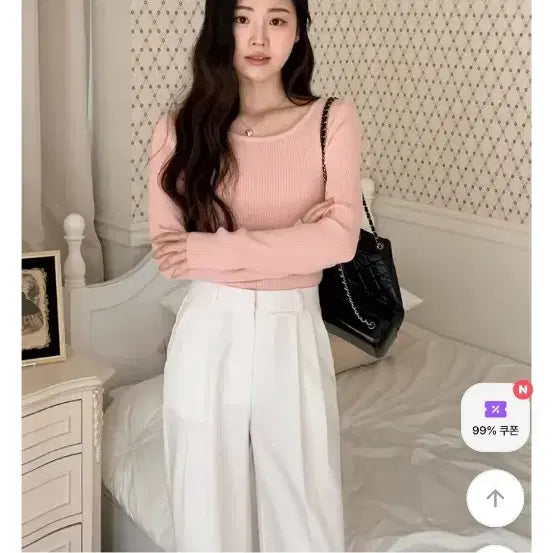 [BUNJANG] Shopperland White Wide Slacks / 쇼퍼랜드 화이트 와이드 슬랙스 새상품