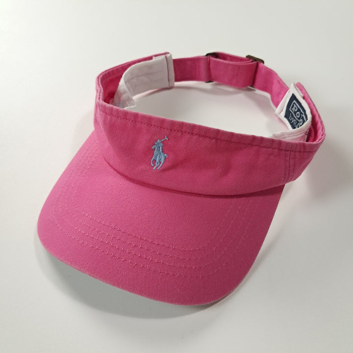 [BUNJANG] Polo Ralph Lauren 90s Pony Embroidered Colorblock Sun Visor Hat / CK421 L 폴로 90s 포니자수 배색 핑크 썬바이저 썬캡 모자