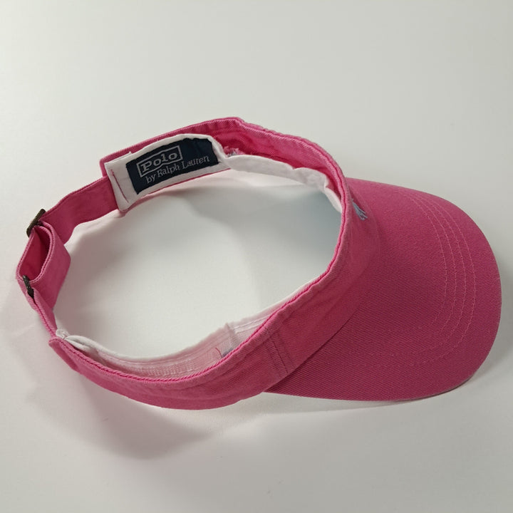 [BUNJANG] Polo Ralph Lauren 90s Pony Embroidered Colorblock Sun Visor Hat / CK421 L 폴로 90s 포니자수 배색 핑크 썬바이저 썬캡 모자