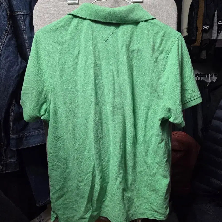 [BUNJANG] Tommy Hilfiger Slim Fit Green Polo Shirt / 타미힐피거 슬림핏 피케 반팔티 M 그린