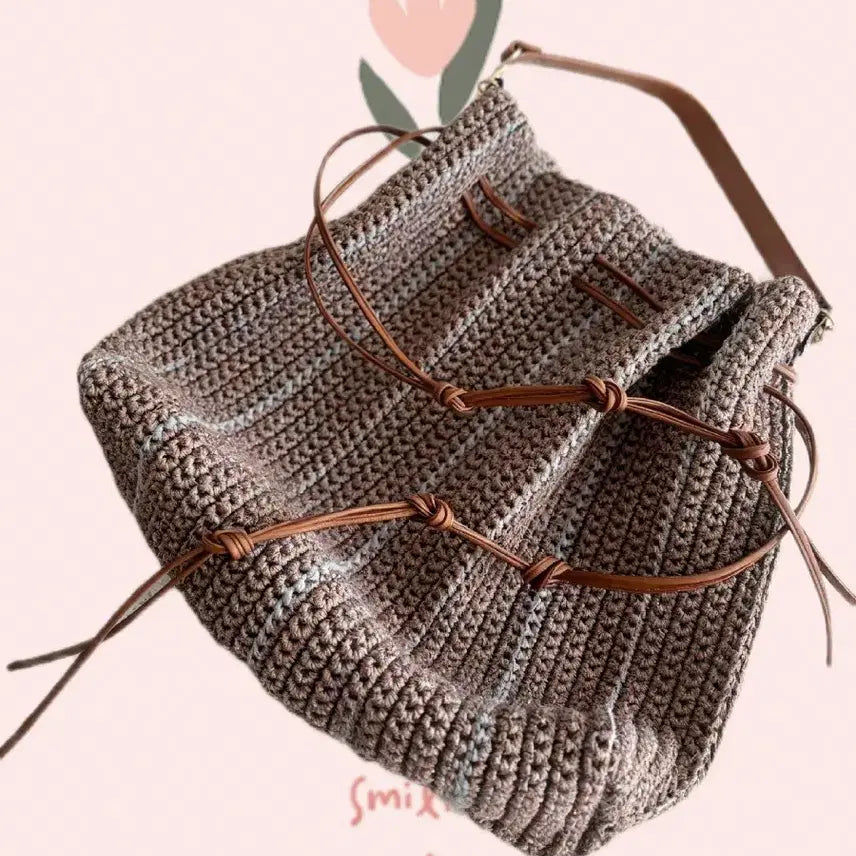 [BUNJANG] Handmade Knit Bucket Bag / 핸드메이드 뜨개 가방