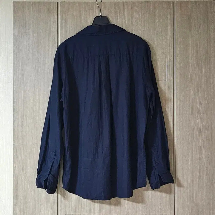[BUNJANG] MERGO Navy Linen Long-Sleeve Shirt / MERGO 네이비  린넨긴팔 셔츠 L