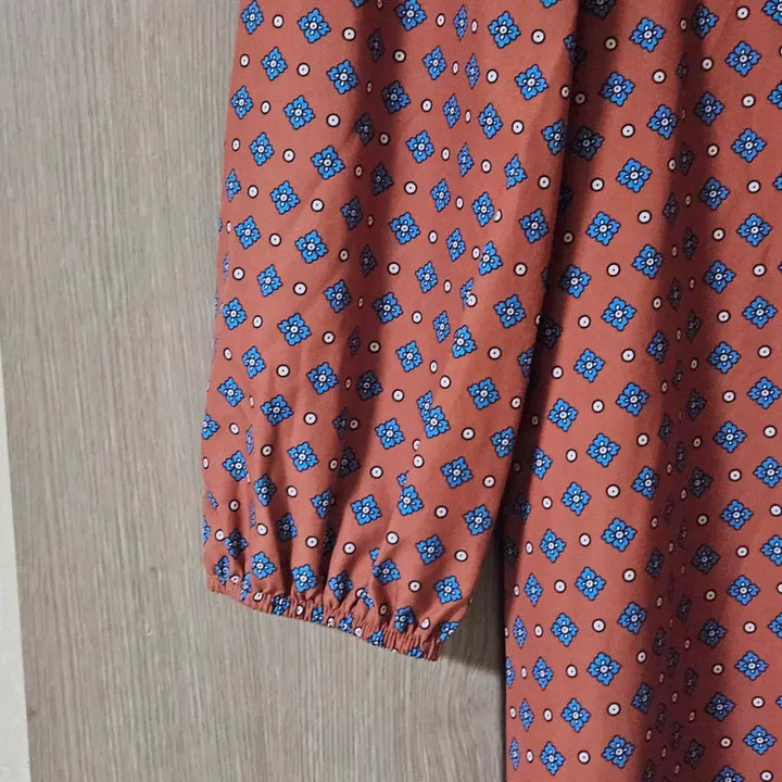 [BUNJANG] Floral Print Long Dress Brown S / 잔꽃무늬 롱 원피스 브라운 S