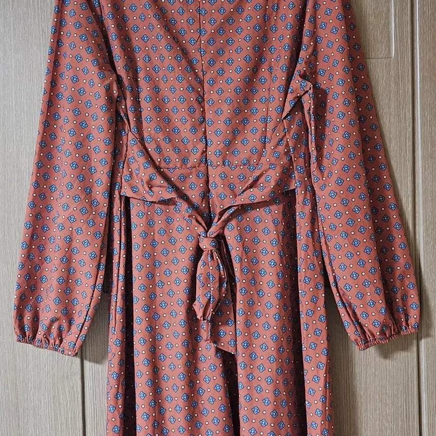 [BUNJANG] Floral Print Long Dress Brown S / 잔꽃무늬 롱 원피스 브라운 S