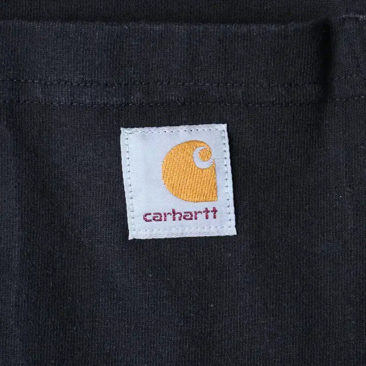 [BUNJANG] Carhartt Pocket T-Shirt Black / (M-L) 칼하트 반팔 티셔츠 포켓 블랙 에이징-185E8