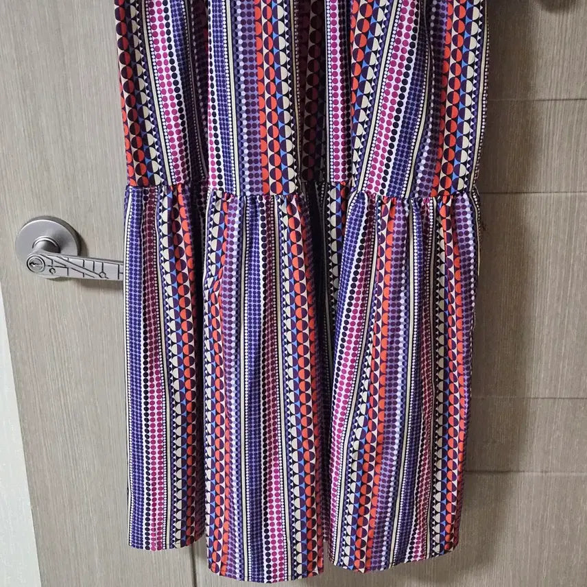 [SOLD OUT] 패턴 롱 원피스 브이넥 원피스 66