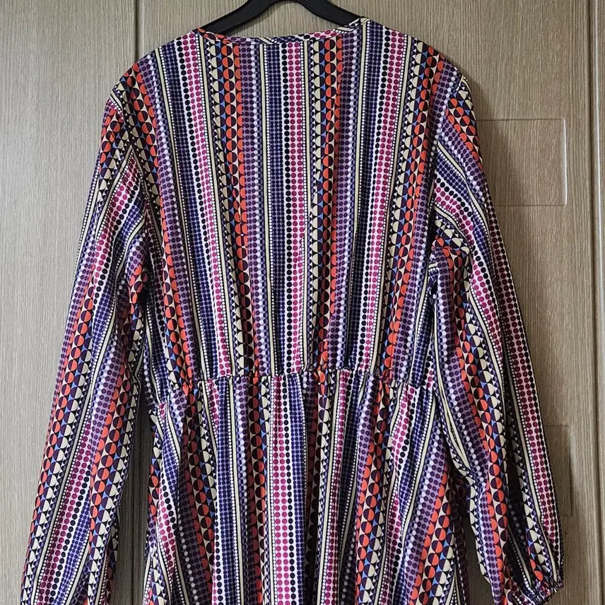 [SOLD OUT] 패턴 롱 원피스 브이넥 원피스 66