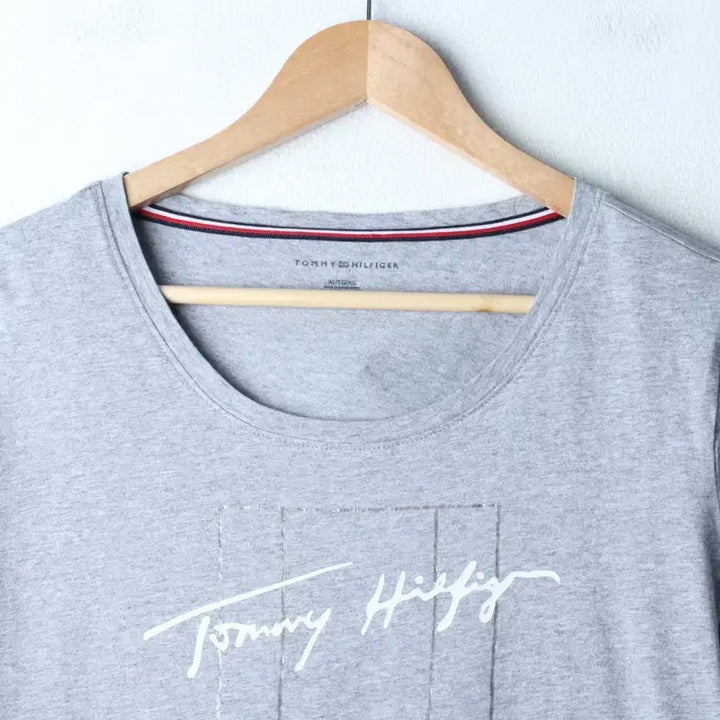 [BUNJANG] Tommy Hilfiger Gray T-shirt (XL-2XL) / W(XL-2XL) 타미힐피거 반팔 티셔츠 빅사이즈 그레이-185EA