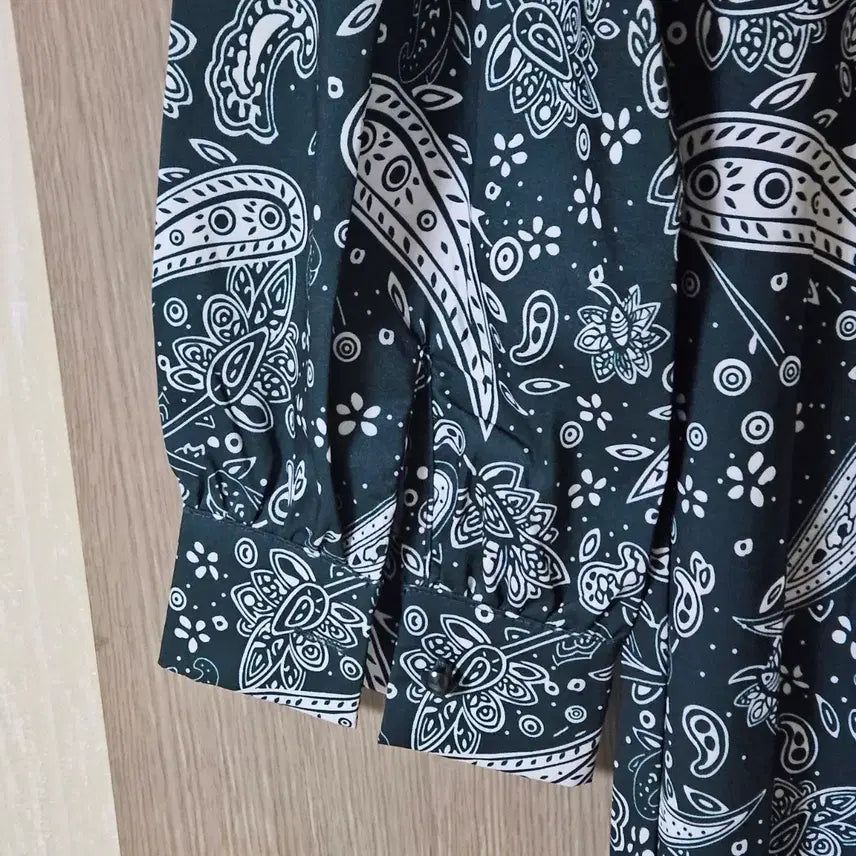 [BUNJANG] Paisley Long Sleeve Maxi Dress 66 / 페이즐리 롱 원피스 긴팔 66