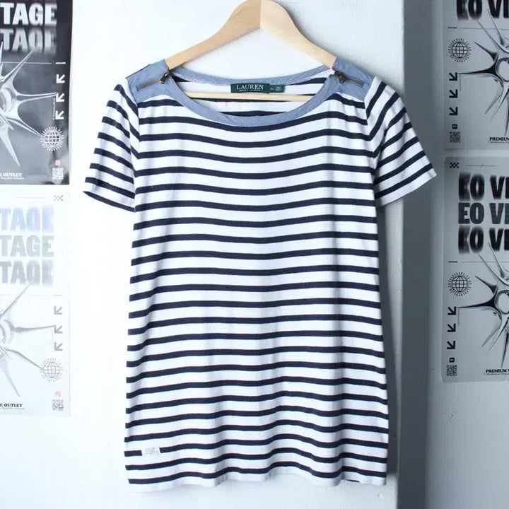[BUNJANG] (XL-2XL) 폴로 랄프로렌 반팔 티셔츠 스트라이프 화이트-185EC / (XL-2XL) 폴로 랄프로렌 반팔 티셔츠 스트라이프 화이트-185EC
