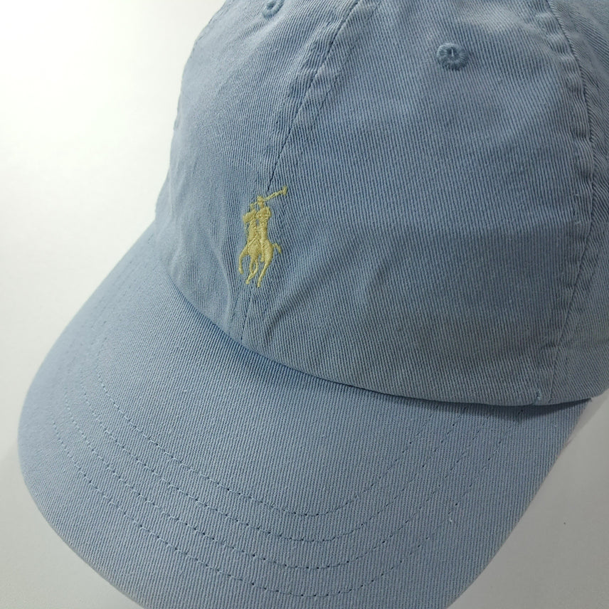 [BUNJANG] CK423 L 폴로 90s 가죽스트랩 옐로우포니 스카이블루 볼캡 / CK423 L 폴로 90s 가죽스트랩 옐로우포니 스카이블루 볼캡