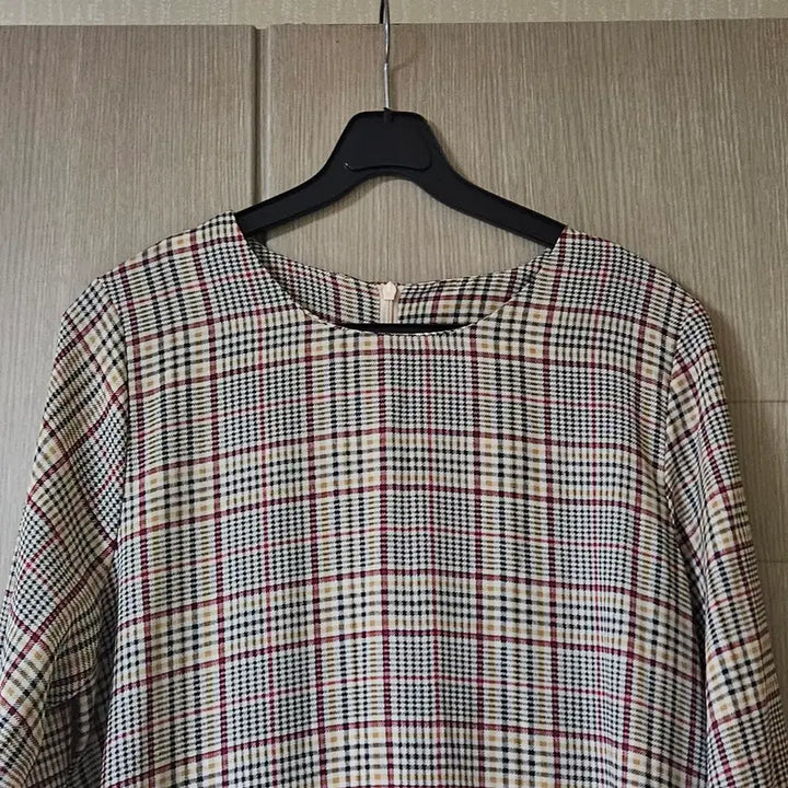 [BUNJANG] Checkered Long Dress / 체크 롱 원피스 프릴 디자인 시원한소재55~66