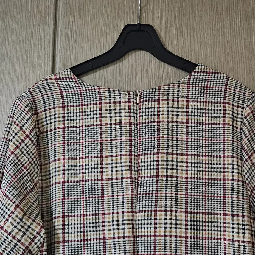 [BUNJANG] Checkered Long Dress / 체크 롱 원피스 프릴 디자인 시원한소재55~66