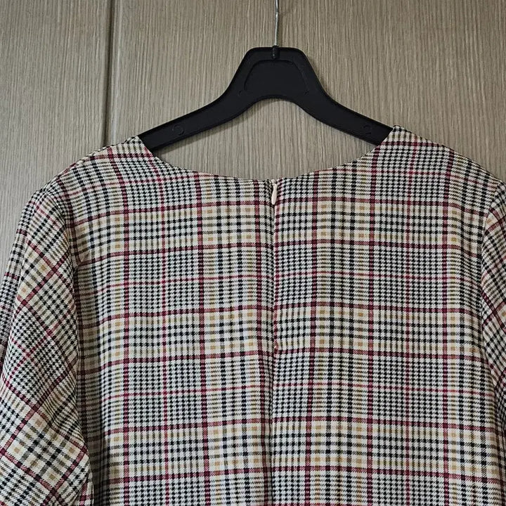 [BUNJANG] Checkered Long Dress / 체크 롱 원피스 프릴 디자인 시원한소재55~66