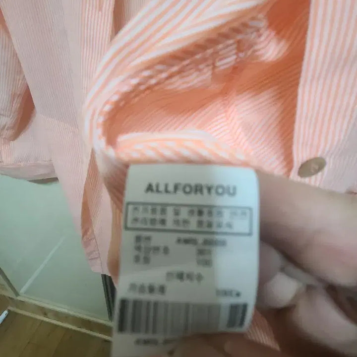 [BUNJANG] All For You Pink Striped Flower Blouse / 올포유 핑크 스트라이프 플라워 블라우스:까실하고가뻡고이뻐서어머니추천