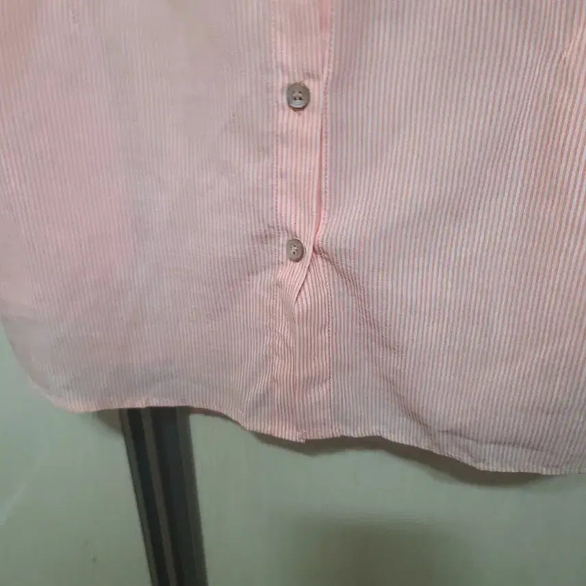 [BUNJANG] All For You Pink Striped Flower Blouse / 올포유 핑크 스트라이프 플라워 블라우스:까실하고가뻡고이뻐서어머니추천