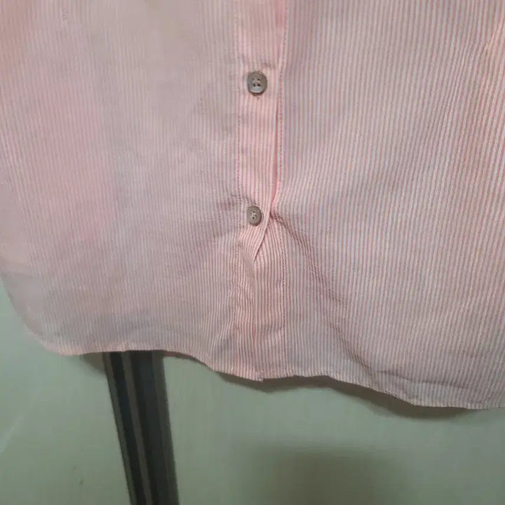 [BUNJANG] All For You Pink Striped Flower Blouse / 올포유 핑크 스트라이프 플라워 블라우스:까실하고가뻡고이뻐서어머니추천