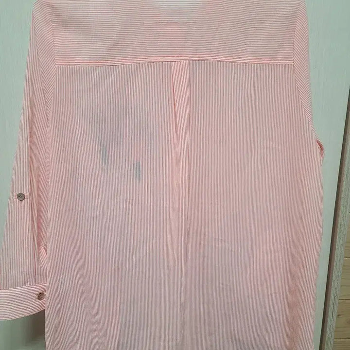 [BUNJANG] All For You Pink Striped Flower Blouse / 올포유 핑크 스트라이프 플라워 블라우스:까실하고가뻡고이뻐서어머니추천