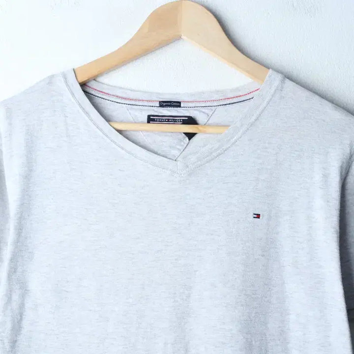 [BUNJANG] W(L-XL) 타미힐피거 반팔 티셔츠 작은오염 멜란지 그레이-185F3 / W(L-XL) 타미힐피거 반팔 티셔츠 작은오염 멜란지 그레이-185F3