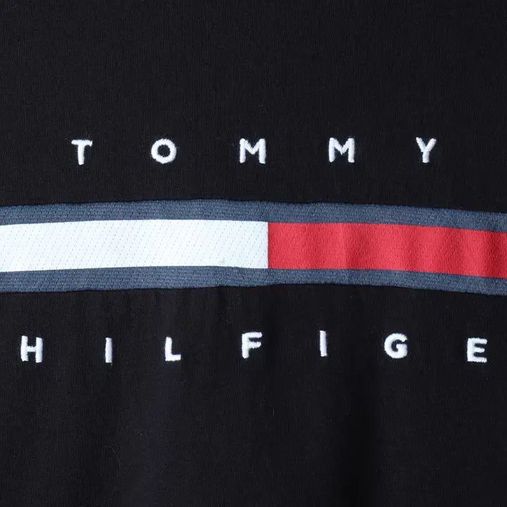 [BUNJANG] Tommy Hilfiger Big Logo T-Shirt / W(S-M) 타미힐피거 반팔 티셔츠 빅로고 블랙 올드스쿨-185F4
