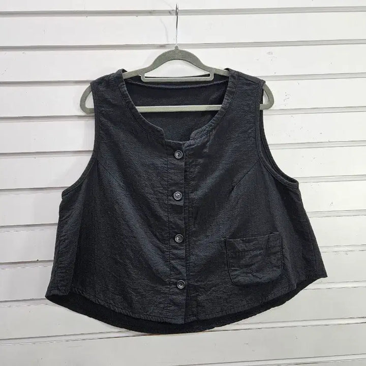 [SOLD OUT] 블랙 면 여성조끼 77/보물찾기천사