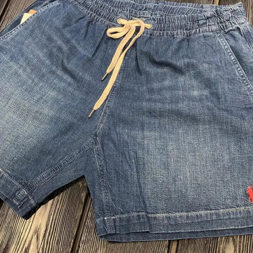 [BUNJANG] Polo Ralph Lauren Denim Shorts with Red Pony M / 폴로 랄프로렌 데님 반바지 레드포니 백화점판 M 새상품