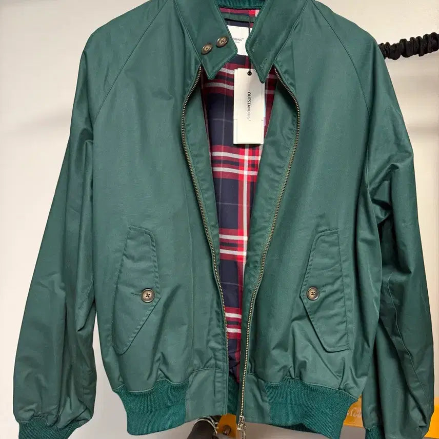 [BUNJANG] Outstanding Harrington Jacket Green / [L] 아웃스탠딩 헤링턴 자켓 그린 새상품