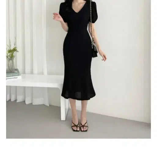 [BUNJANG] Classic Blanc Mermaid Dress / 클래식블랑 머메이드 원피스