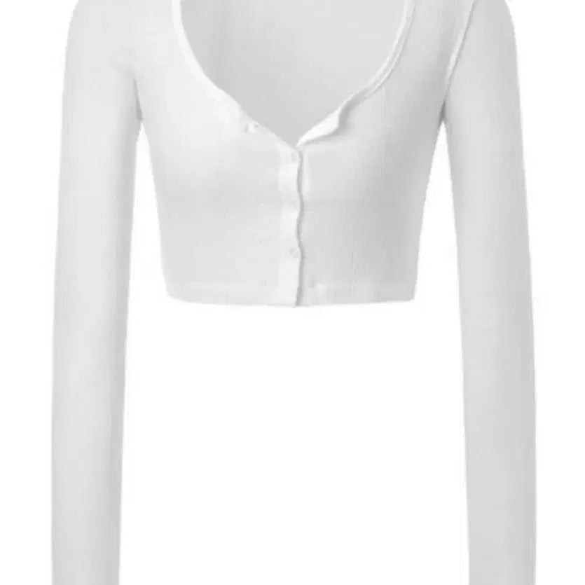 [SOLD OUT] 쓰리타임즈 베이비가디건 크롭 화이트