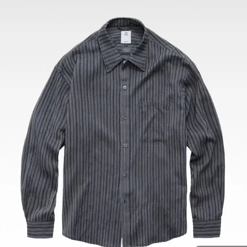 [BUNJANG] Polytelu Stripe Shirt Charcoal / 폴리테루 스트라이프 셔츠 차콜 3