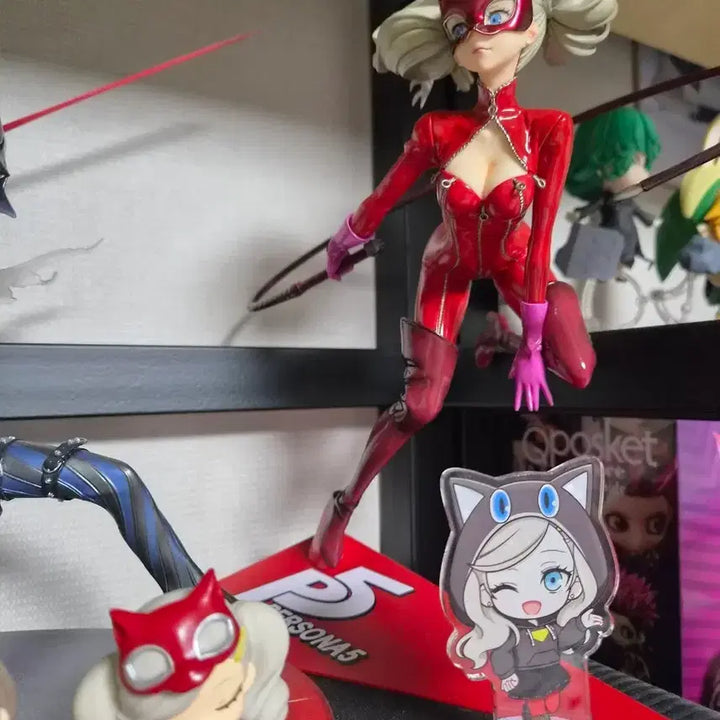 [BUNJANG] Persona 5 Panther Takamaki Ann Figure + Acrylic Block Bundle Set / 페르소나5 팬서 피규어 타카마키안 피규어+ 아크릴 블럭일괄