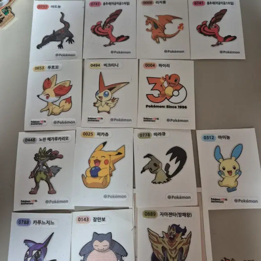 [BUNJANG] Pokemon 30th Anniversary Sticker Collection / 포켓몬스터 30주년 띠부씰