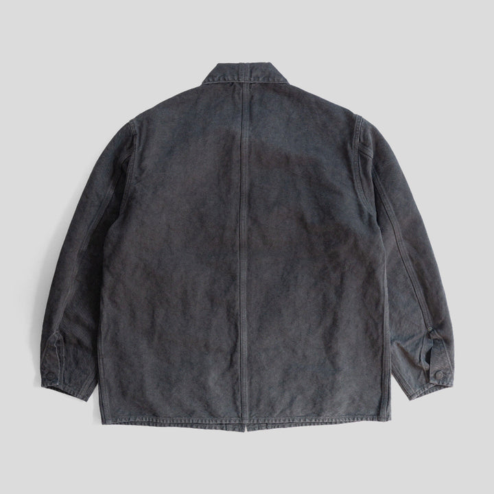 [BUNJANG] Kaptain Sunshine Coverall Jacket Black Washed Cotton Hemp Blend / [38/새상품] 24SS 캡틴선샤인 커버올 자켓 38