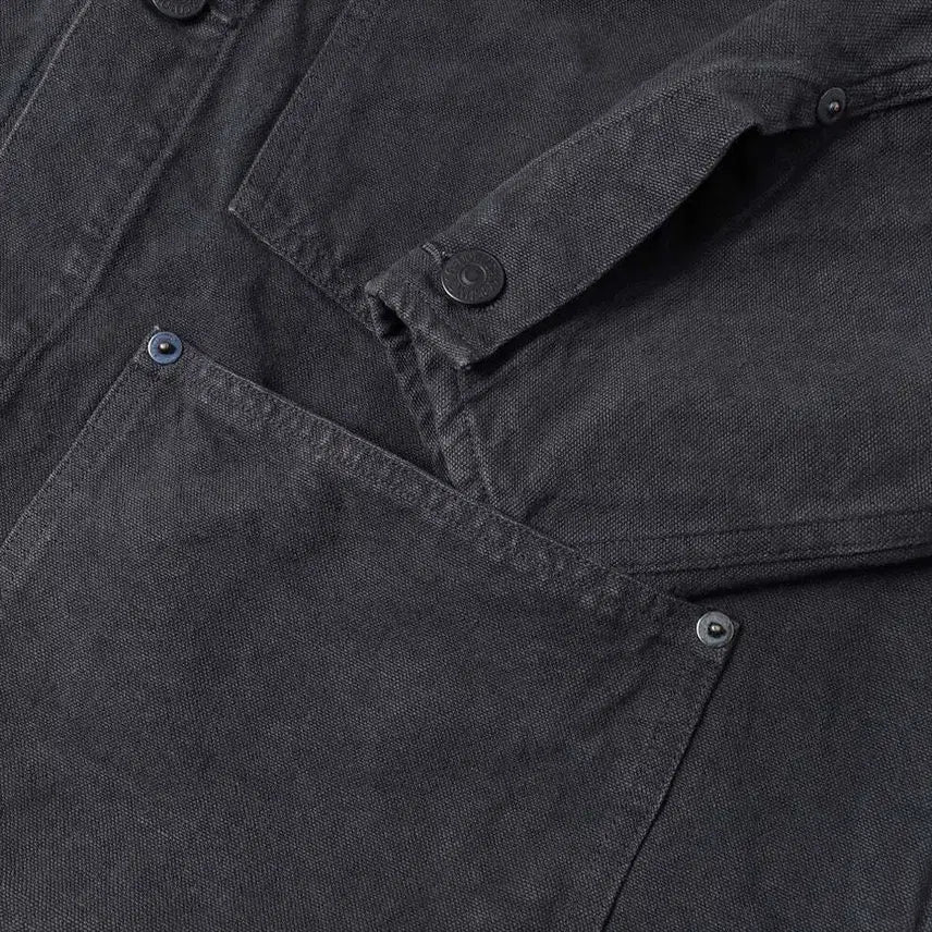 [BUNJANG] Kaptain Sunshine Coverall Jacket Black Washed Cotton Hemp Blend / [38/새상품] 24SS 캡틴선샤인 커버올 자켓 38