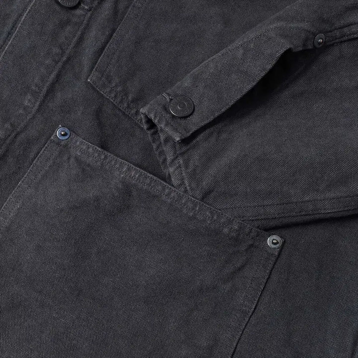 [BUNJANG] Kaptain Sunshine Coverall Jacket Black Washed Cotton Hemp Blend / [38/새상품] 24SS 캡틴선샤인 커버올 자켓 38