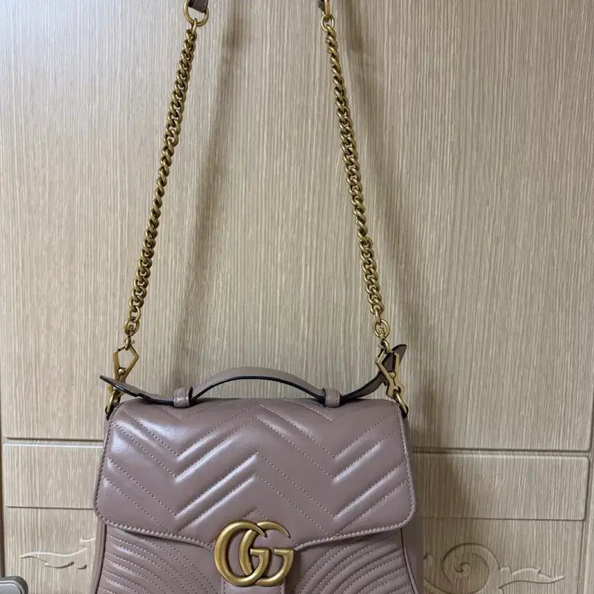[BUNJANG] Pink Leather Shoulder Bag / 연 핑크 가죽 숄더백