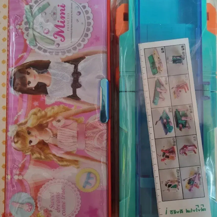 [BUNJANG] Vintage Mammoa Transforming Robot Pencil Case Set / 빈티지 맘모아 변신 로보트/미미 프린세스 필통