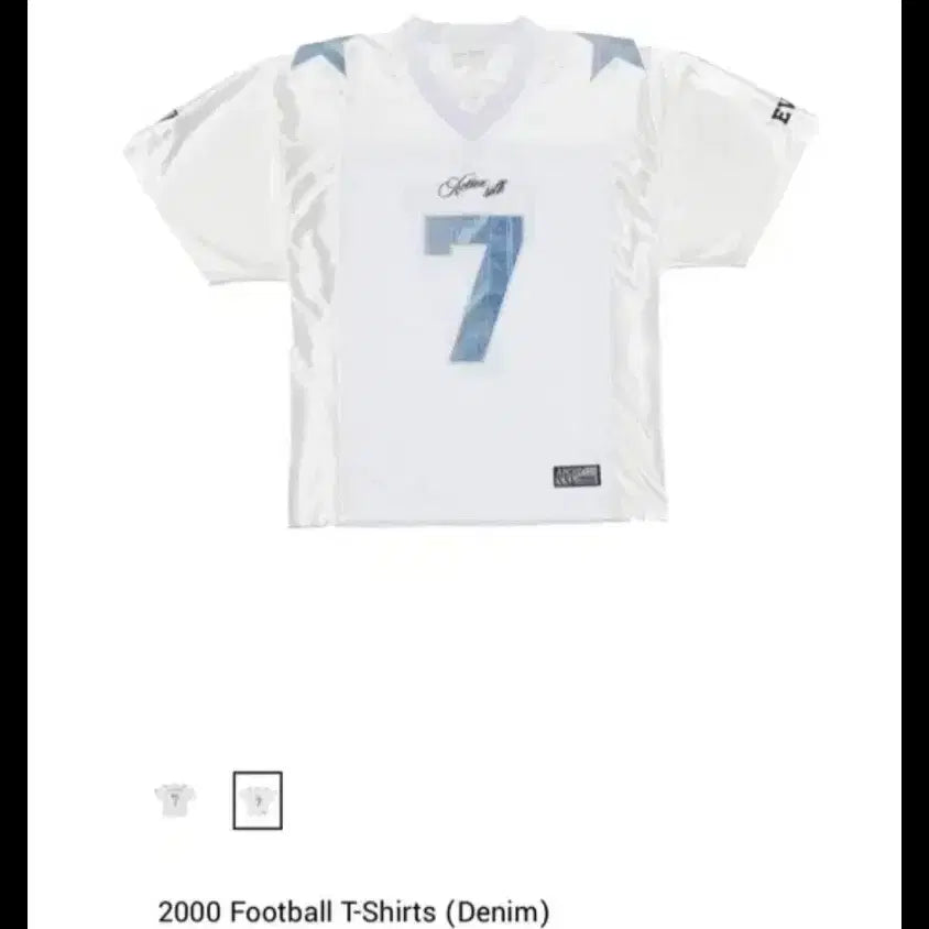 [BUNJANG] Archive Football Shirt Denim Short Sleeve / (새제품) 2000 아카이브 풋볼 셔츠 데님 반팔