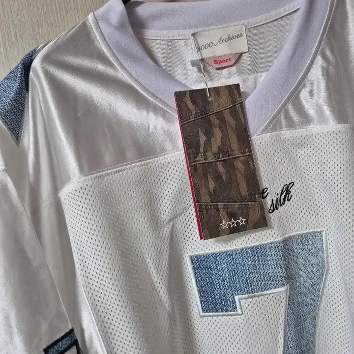 [BUNJANG] Archive Football Shirt Denim Short Sleeve / (새제품) 2000 아카이브 풋볼 셔츠 데님 반팔