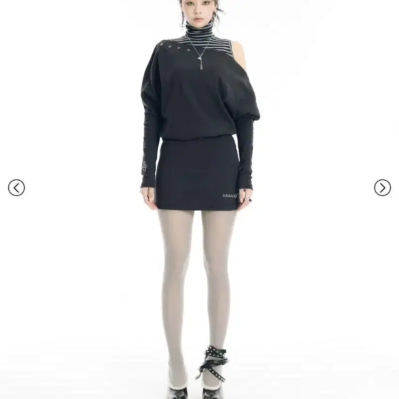 [BUNJANG] ESSAY Off-Shoulder Mini Dress Black / 새)e.e.s.s.a.y 오프숄더 미니 원피스 블랙 에세이