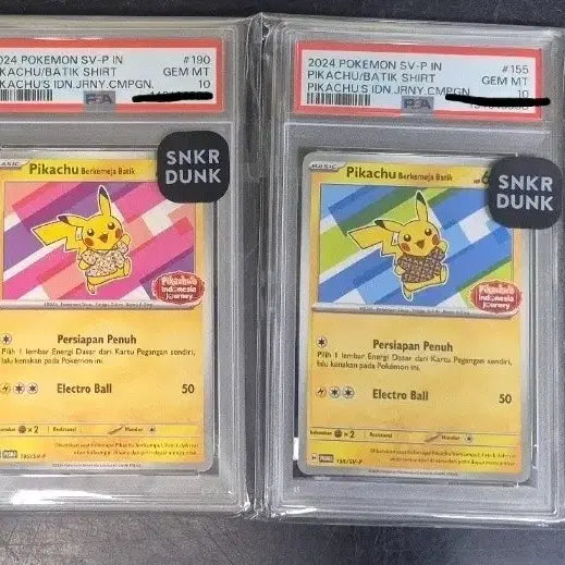 [BUNJANG] Batik Pikachu PSA 10 2-Type Bundle Set / 바틱 피카츄 PSA10 2종 일괄판매